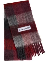 Acne Studios - Vally Checked Wool-Blend Scarf - Lyst