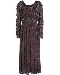 Tory Burch - Paisley-Devoré Silk-Blend Midi Dress - Lyst