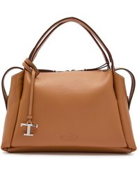 Tod's - Grained Leather Top Handle Bag - Lyst