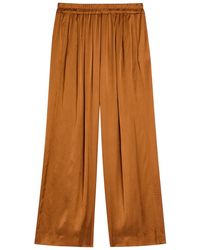 Isabel Marant - Nolia Wide-Leg Satin Trousers - Lyst