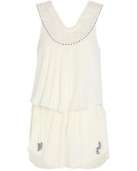 Isabel Marant - Nilany Lace-Trim Silk-Georgette Playsuit - Lyst