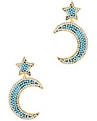 Soru Jewellery Turquoise Notte 18kt Gold-plated Drop Earrings - Multicolor