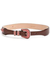 Silver Ostrich - Crazy Leather Belt - Lyst
