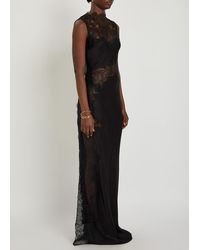 knee length dresses for ladies Shona Joy Jamila Lace Panelled Maxi Dress