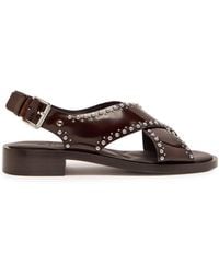 Church's - Remi Stud-Embellished Patent Leather Sandals - Lyst