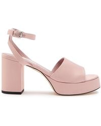 TOTEME - 90 Satin Platform Sandals - Lyst