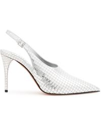 Alaïa - Art Deco 90 Metallic Leather Slingback Pumps - Lyst