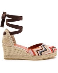 Missoni - Eva 60 Zigzag Canvas Wedge Espadrilles - Lyst