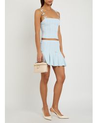 LoveShackFancy - Garrett Cropped Pointelle-Knit Top - Lyst