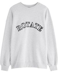 ROTATE SUNDAY - Logo-Embroidered Cotton Sweatshirt - Lyst
