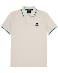 Sandbanks - Stripe-Trimmed Logo Piqué Cotton Polo Shirt - Lyst