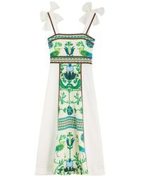 Lug Von Siga - Ornella Printed Linen Midi Dress - Lyst