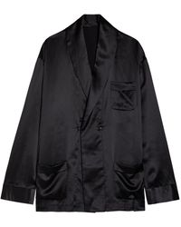 Delos - Gilbert Double-Breasted Silk Jacket - Lyst
