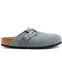 Birkenstock - Boston Braided Suede Sliders - Lyst