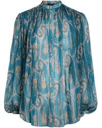 Etro - Patterned Silk Blouse - Lyst