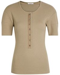 Lemaire - Ribbed Cotton-Blend Top - Lyst