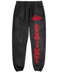 SAINT Mxxxxxx - Angel Of Death Printed Cotton Sweatpants - Lyst