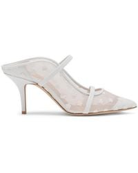 Malone Souliers - Maureen 70 Floral-Mesh Heeled Mules - Lyst