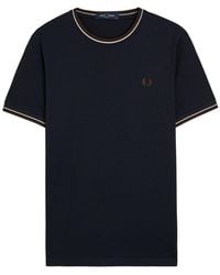 Fred Perry - Twin Tipped Logo Cotton T-Shirt - Lyst