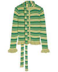 Damson Madder - Anelis Cotton And Merino Wool-Blend Cardigan - Lyst