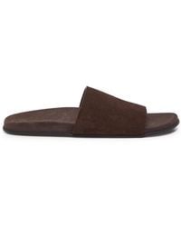 The Row - Hugh Suede Sliders - Lyst
