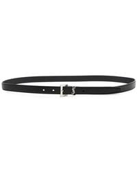Saint Laurent - Cassandra Grained Leather Belt - Lyst