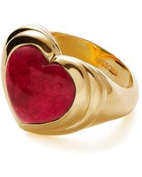 Missoma - Jelly Heart 18kt Gold-plated Ring - Lyst