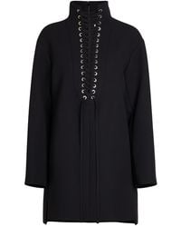 KHAITE - Lee Lace-Up Crepe Mini Dress - Lyst