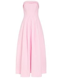 Jonathan Simkhai - Avril Strapless Cotton-Blend Maxi Dress - Lyst