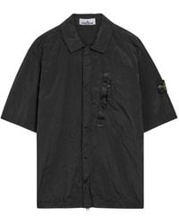 Stone Island - Crinkled Nylon Overshirt - Lyst