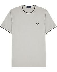 Fred Perry - Logo-embroidered Cotton T-shirt - Lyst