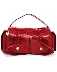 Acne Studios - Crinkled Patent Leather Top Handle Bag - Lyst