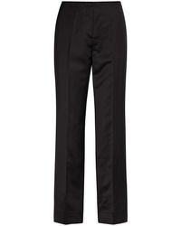 TOTEME - Raw-Edged Straight-Leg Satin Trousers - Lyst