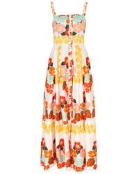 Borgo De Nor - Jimena Floral-Print Cotton Maxi Dress - Lyst