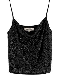 Diane von Furstenberg - Berlin Sequin-Embellished Tulle Tank - Lyst