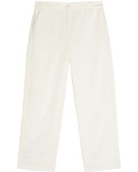 The Row - Sharka Straight-Leg Cotton-Blend Trousers - Lyst