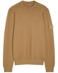 Stone Island - Ghost Logo Cotton And Cashmere-Blend Jumper - Lyst