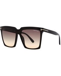 Tom Ford - Square-Frame Sunglasses Sabrina, , Designer-Engraved Graduated Lenses, 100% Uv Protection - Lyst