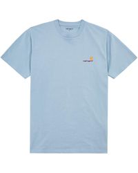 Carhartt - American Script Logo-Embroidered Cotton T-Shirt - Lyst