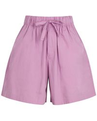 Tekla - Poplin Pyjama Shorts - Lyst