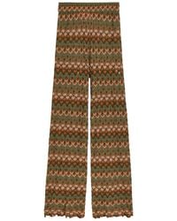 La DoubleJ - Patterned Open-Knit Cotton-Blend Trousers - Lyst