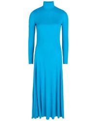 Alaïa - Heart Cut-Out Crepe Midi Dress - Lyst