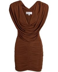 Ronny Kobo - Kehlani Cowl-Neck Stretch-Mesh Mini Dress - Lyst