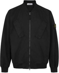 Stone Island - Stretch-Cotton Bomber Jacket - Lyst