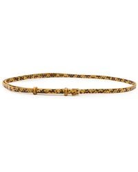 Dries Van Noten - Snake-Effect Leather Belt - Lyst