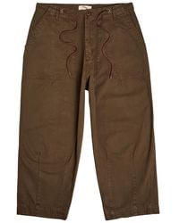 CHERRY LA - Herringbone Cotton Parachute Trousers - Lyst