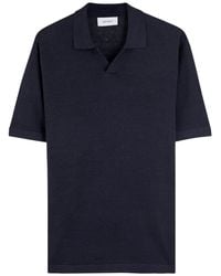 Les Deux - Emmanuel Fine-Knit Polo Shirt - Lyst