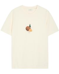 Les Deux - Lemons Printed Cotton T-Shirt - Lyst