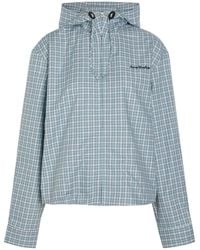 Acne Studios - Plaid Hooded Cotton Jacket - Lyst