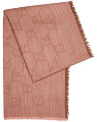 Gucci - gg-jacquard Wool And Silk-blend Scarf - Lyst